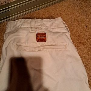 Mens size 36x32 RL Polo dress pants light cream in color